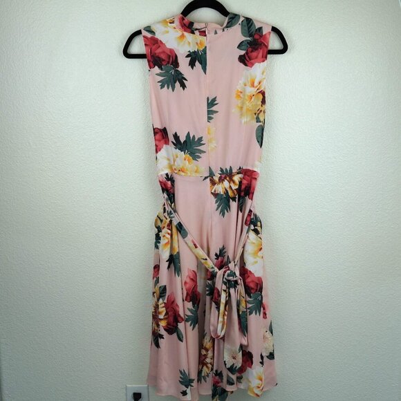 Tahari Arthur S. Levine Petite Floral Midi Dress 12P - Sleeveless, Fit & Flare - Picture 6 of 11